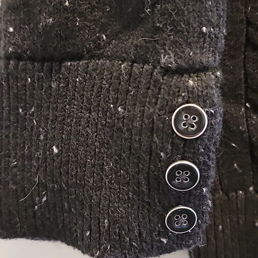 Talbot's 2X Black Cable Knit Sweater - Picture 3 of 7